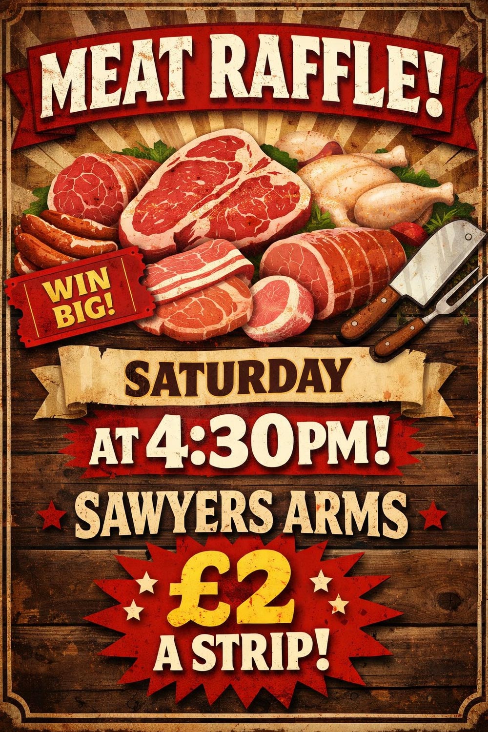 Meat Raffle Poster